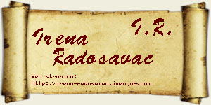 Irena Radosavac vizit kartica